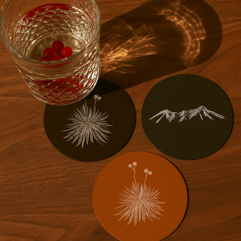 Mockup of a illustrated cup holder